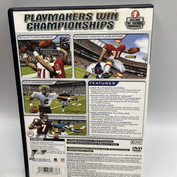 Madden NFL 2004 (Sony PlayStation 2, 2003) Tested Working - Free Ship - Picture 3 of 6
